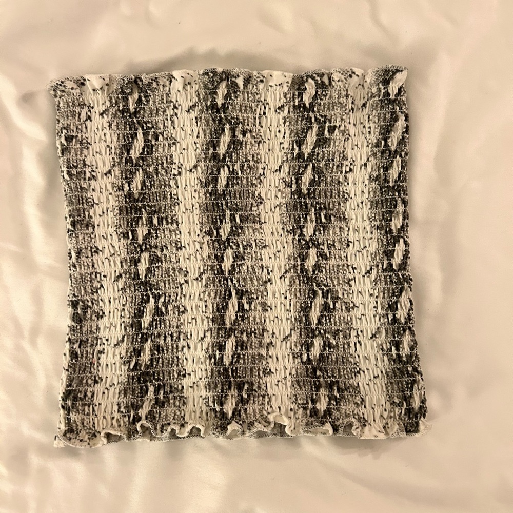 Snake skin tube top